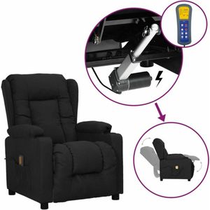 vidaXL - Sta-op-massagestoel - Zwart - Stof