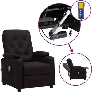 Massagestoel - Verstelbaar - Zwart - Elektrische Heffunctie - Vibratie en Warmtefunctie