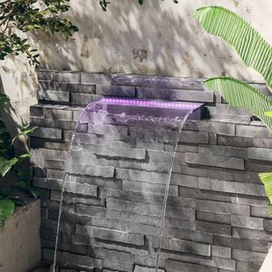 vidaXL - Watervaloverlaat - met - RGB - LED's - 60 - cm - acryl