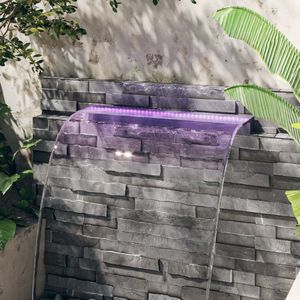 vidaXL - Watervaloverlaat - met - RGB - LED's - 90 - cm - acryl