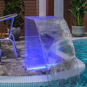 VidaXL Zwembadfontein met RGB LED's 51 cm Acryl