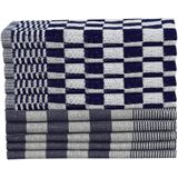 vidaXL - Keukendoekenset - Blauw en Wit - Katoen - 20 Delig