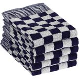 vidaXL - Keukendoekenset - Blauw en Wit - Katoen - 20 Delig