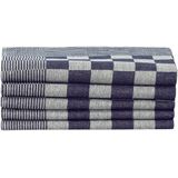 vidaXL - Keukendoekenset - Blauw en Wit - Katoen - 20 Delig