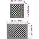 vidaXL - Keukendoekenset - Katoen - Zwart en Wit - 10 Stuks