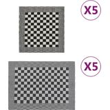 vidaXL - Keukendoekenset - Katoen - Zwart en Wit - 10 Stuks