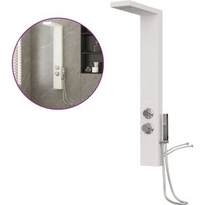 Duschpaneel-System Aluminium Weiß Vidaxl