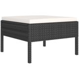 Vidaxl - 9-tlg. Garten-Lounge-Set mit Auflagen Poly Rattan Schwarz