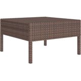 VidaXL 11-delige Loungeset met Kussens - Poly Rattan Bruin