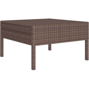 VidaXL 14-delige Loungeset met Kussens - Poly Rattan Bruin