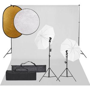 vidaXL Fotostudioset met verlichtingsset, achtergrond en reflector