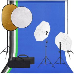 vidaXL-Fotostudioset-met-verlichtingsset,-achtergrond-en-reflector