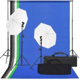 vidaXL Fotostudioset met verlichtingsset en achtergrond