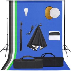 vidaXL Fotostudio-Set mit Softbox, Hintergrund und Reflektor