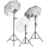 vidaXL Fotostudioset met verlichtingsset, achtergrond en reflector