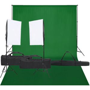 vidaXL Fotostudioset met verlichtingsset en achtergrond