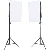 vidaXL Fotostudioset met verlichtingsset, achtergrond en reflector