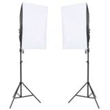 vidaXL Fotostudioset met verlichtingsset, achtergrond en reflector