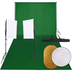 vidaXL Fotostudio-Set mit Beleuchtung, Hintergrund und Reflektor
