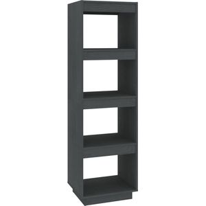 VidaXL Boekenkast/Kamerscherm 40x35x135 cm Massief Grenenhout Grijs