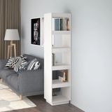 vidaXL Bücherregal/Raumteiler Weiß 40x35x167 cm Massivholz Kiefer