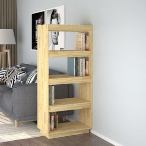 vidaXL Bücherregal/Raumteiler 60x35x135 cm Massivholz Kiefer
