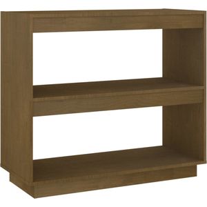 VidaXL Boekenkast 80x35x71 cm Massief Grenenhout Honingbruin