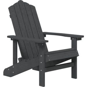 VidaXL Tuinstoel Adirondack HDPE Antracietkleurig