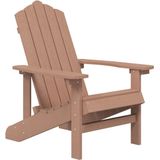 vidaXL Tuinstoel Adirondack HDPE bruin