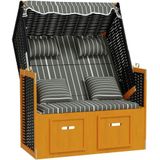 vidaXL-Strandstoel-met-kussens-poly-rattan-en-hout-zwart-en-grijs