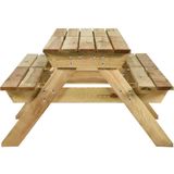 VidaXL Picknicktafel met Banken 220x122x72 cm - Geïmpregneerd Grenenhout