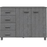 Vidaxl - Sideboard hamar Dunkelgrau 113x40x80 cm Massivholz Kiefer