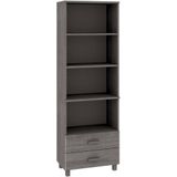 vidaXL Highboard HAMAR Hellgrau 60x35x180 cm Massivholz Kiefer