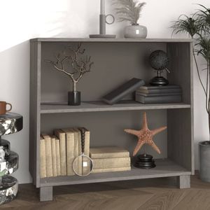 vidaXL - Dressoir - HAMAR - 85x35x80 - cm - massief - grenenhout - lichtgrijs