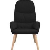 vidaXL Relaxstoel stof zwart