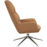 vidaXL Relaxstoel kunstsuède taupe