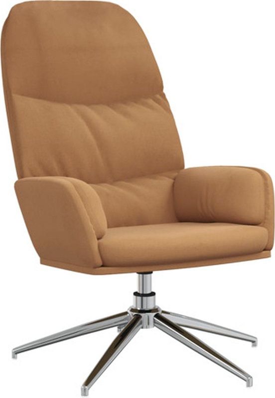 vidaXL Relaxstoel kunstsuède taupe