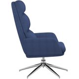 vidaXL Relaxstoel stof blauw