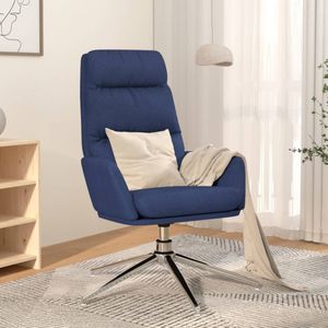 vidaXL Relaxstoel stof blauw