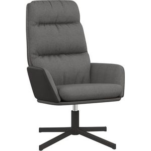 vidaXL Relaxstoel stof lichtgrijs