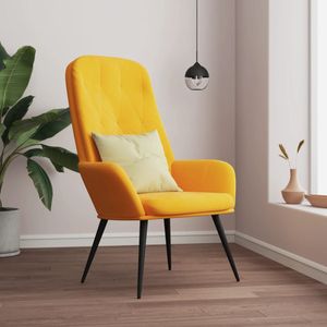 Eetkamerstoel - Mosterdgeel - Fluweel - Metalen Frame - Trendy Ontwerp