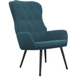 vidaXL Relaxstoel fluweel blauw