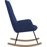 vidaXL - Schommelstoel - stof - blauw