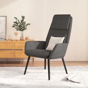 VidaXL Relaxstoel Stof Donkergrijs