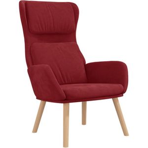 vidaXL Relaxsessel Weinrot Samt