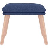 vidaXL Fußhocker Blau 45x29,5x35 cm Stoff