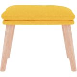 vidaXL - Voetenbank - 45x29,5x35 - cm - stof - mosterdgeel