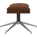 vidaXL Fußhocker Braun 60x60x35 cm Mikrofasergewebe