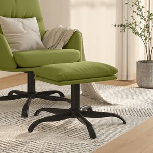 vidaXL - Voetenbank - 60x60x36 - cm - fluweel - lichtgroen