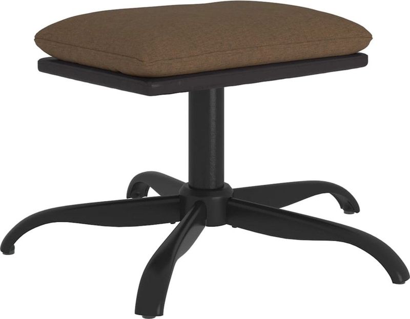 vidaXL Fußhocker Braun 60x60x36 cm Stoff und Kunstleder